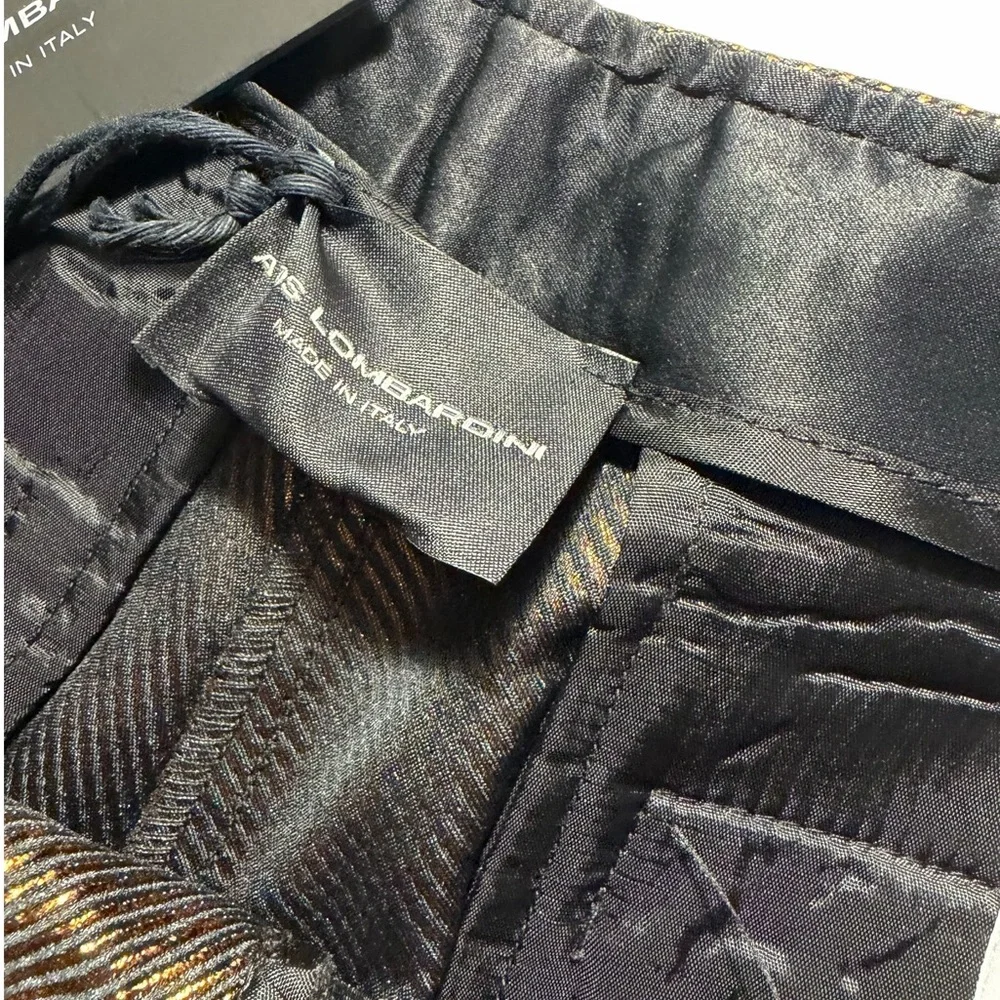 NWT Atos Lombardini Metallic Brown Wide-Leg Bermuda Women’s Shorts Sz 40 - Picture 7 of 15